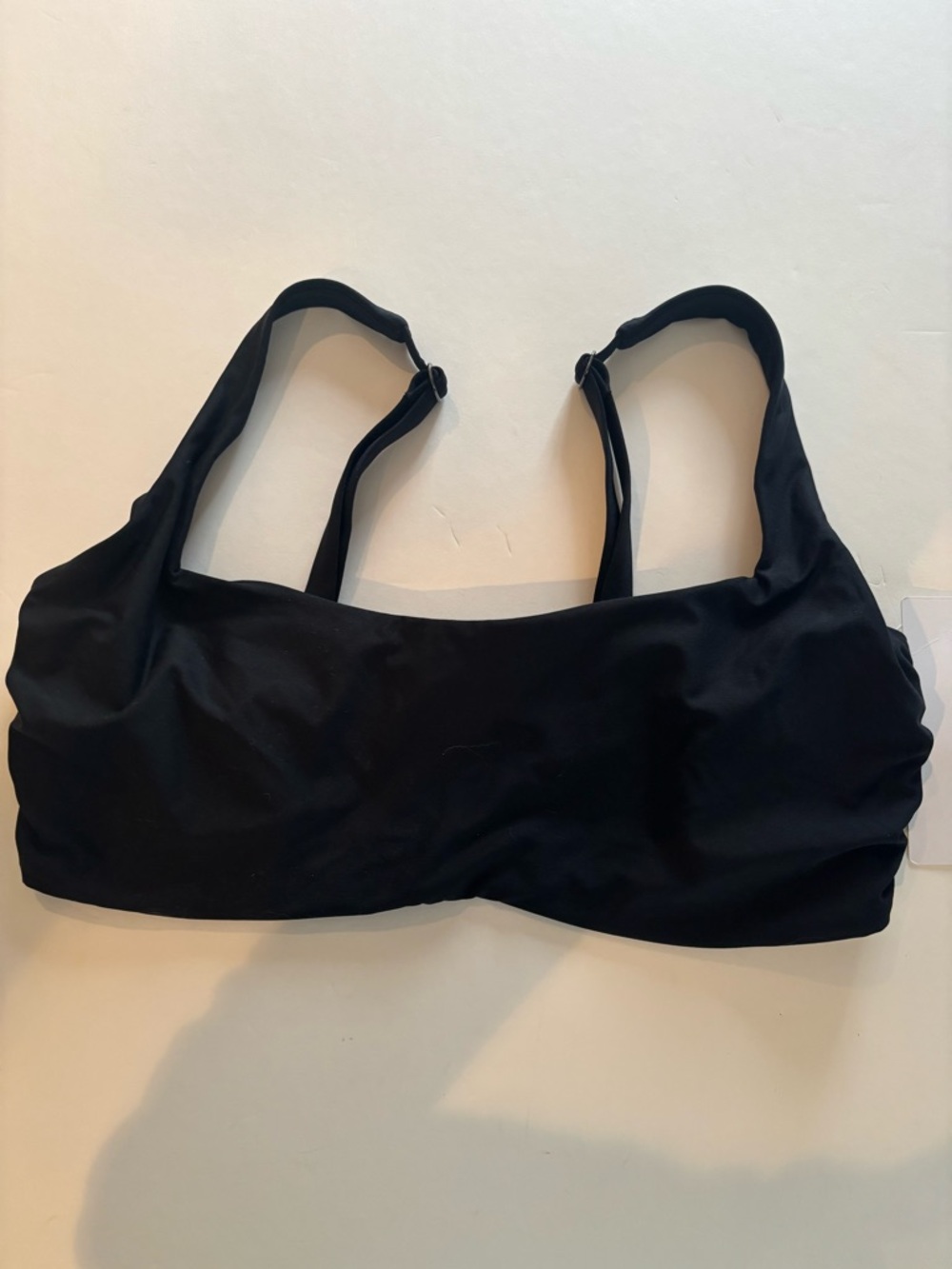 ATHLETA 38D NWT Square Neck Black Adjustable-Strap Bikini Top